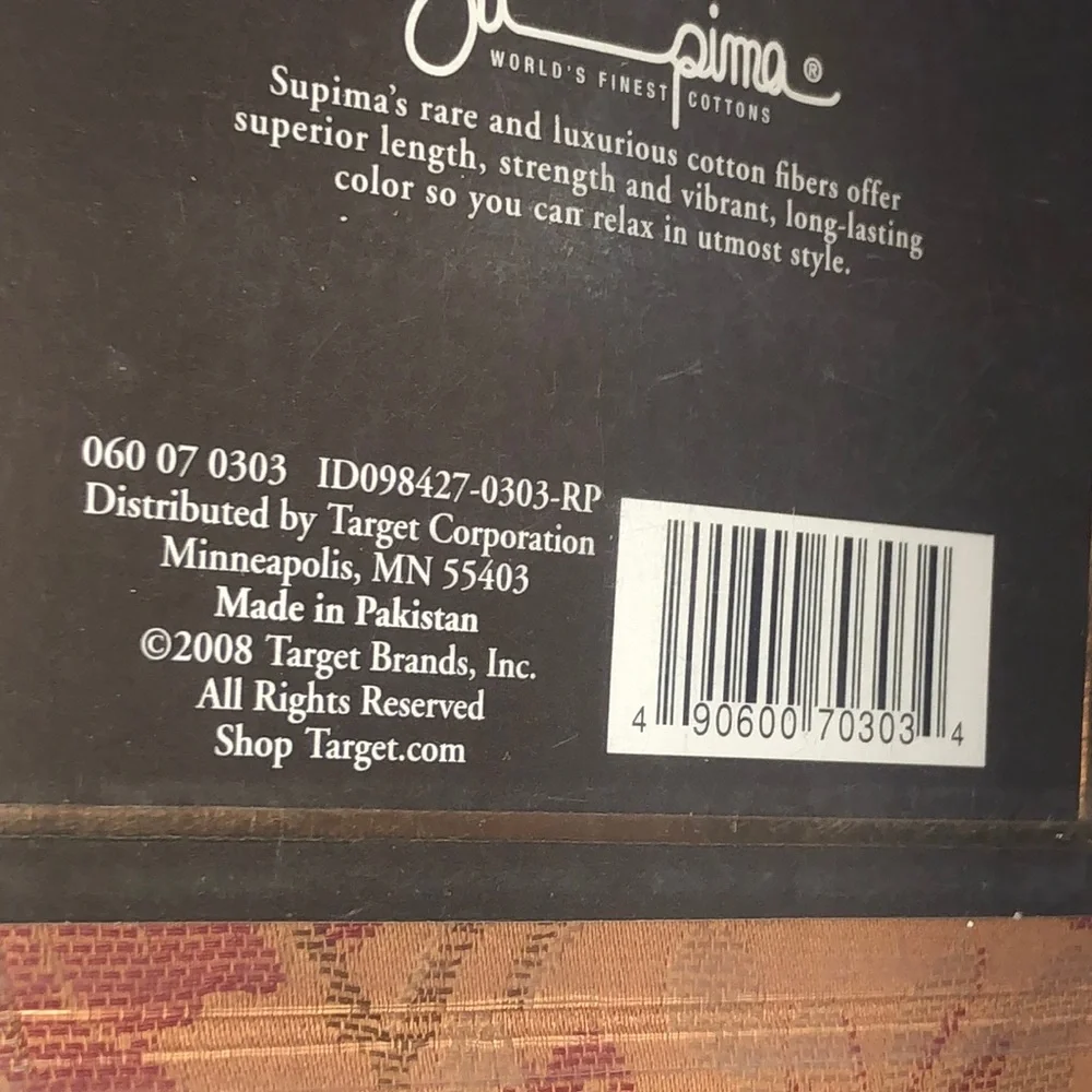 FIELDCREST Luxury King Sham 100% Supima Cotton 400 TC 060 07 0303 Salmon